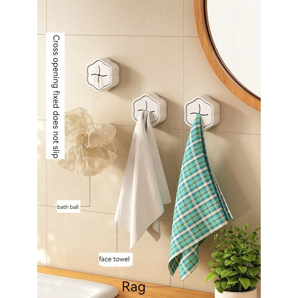 Boxed Towel Plug Punch-Free Rag Plug Kitchen Bathroom Ideas Towel Rack Wall Storage Hook Dish Clip