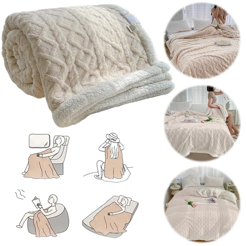 Soft Lamb Fleece Double Layer Thick Winter Blanket
