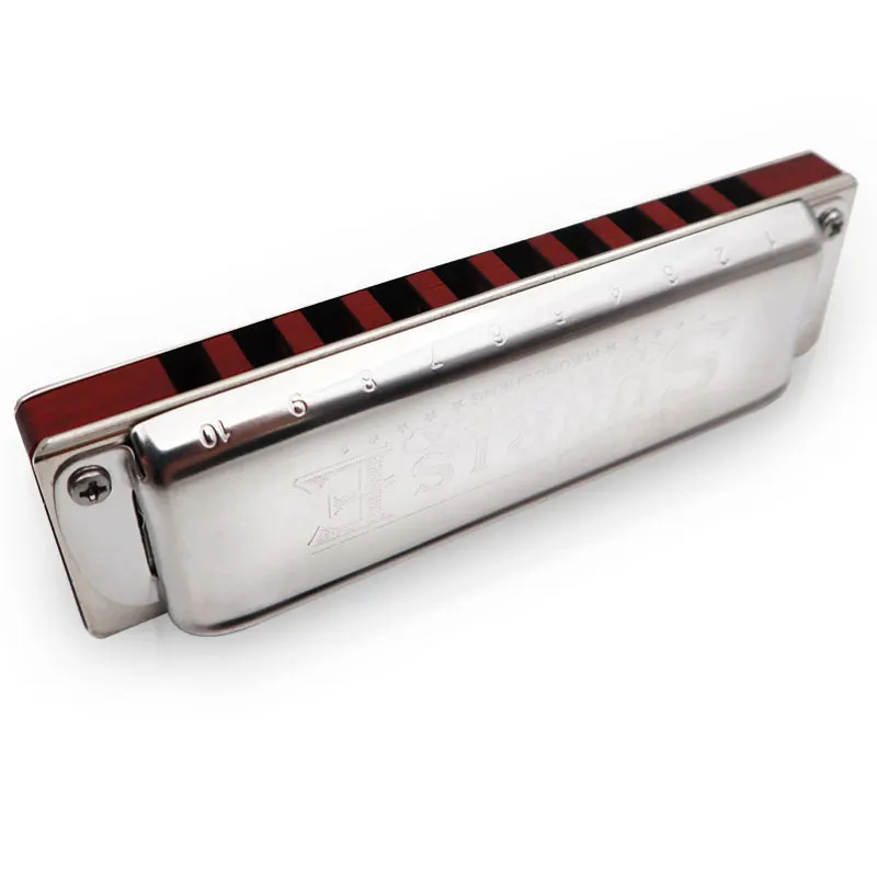 Armonica A 10 Fori KONGSHENG In Bronzo Fosforoso - Tonalità Bb, 20 Toni, Con Chiave E Panno Per Pulizia, Ideale Per Principianti E Professionisti (Bianca) - Foto 6