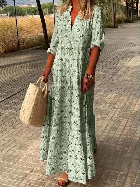 2024 AliExpress transfrontaliero autunno e inverno bella bellezza, nuovo vestito allentato moda retrò colletto alla coreana lungo 5