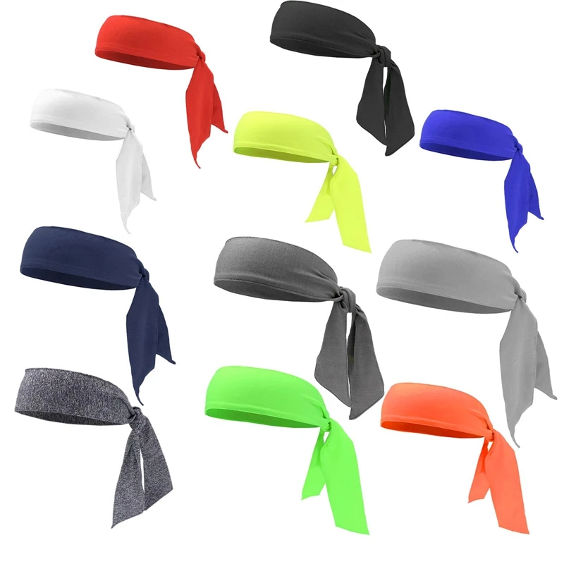 Breathable Cotton Tennis Sweatbands Sweat-Absorbent Running Headband Outdoor Exercise Hairband Yoga Fitness Workout Headbands