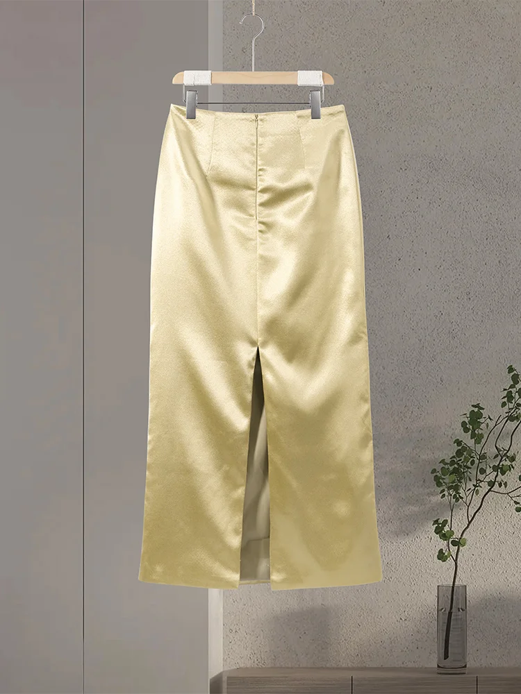 Neue Charmante Damen-Outfits: Trägerlose Taillenbetonte Tube-Tops und Lange Röcke für den Frühling – Detail 5