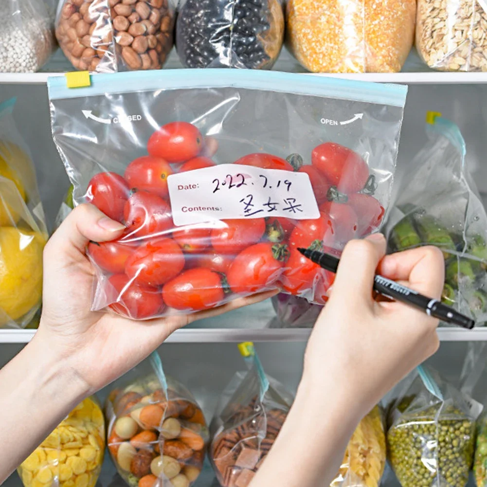 10Pcs Reusable Zipper Plastic Freezer Bag Kitchen Food Storage Organizer