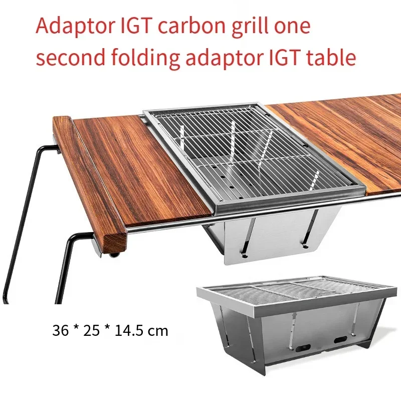 

Camping Barbecue 304 Stainless Steel Outdoor Stove IGT Table Folding Firewood Camping Stove camping stove fire survival gear
