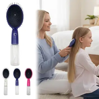Pettine Massaggiante per Capelli con Cuscino d'Aria, Cura del Cuoio Capelluto, Districante, Antistatico, Forma Ovale Rotonda, Strumento Professionale per Salone e SPA, Lisciante