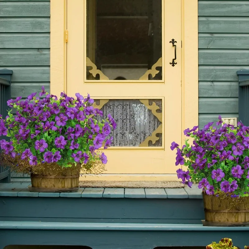 Künstliche Blumen für den Außenbereich, UV-beständig, künstliche Pflanzen für den Außenbereich, Hochzeit, Innenbereich, Küche, Bauernhaus-Dekoration, künstlich – Detail 10