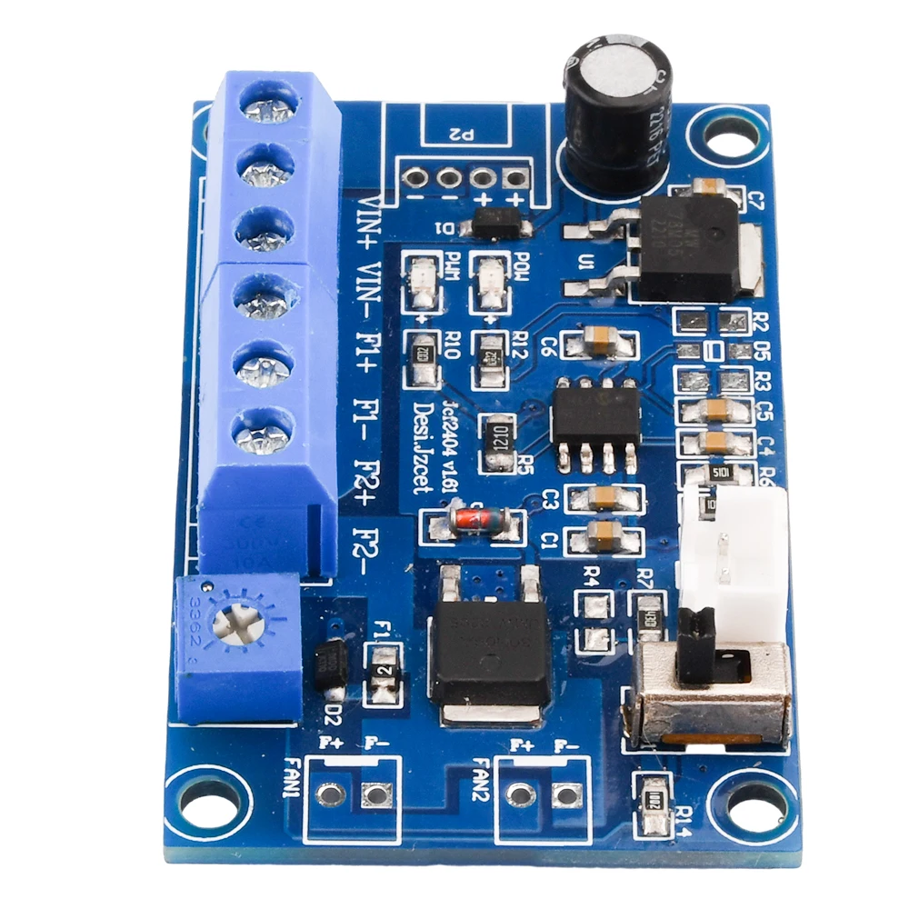 DC Motor Speed Controller DC 12V 24V 4A Fan Temperature Control 2/3/4 Cable Chassis Fan Speed Regulation Module PWM Thermostat Speed Governor with Sensor