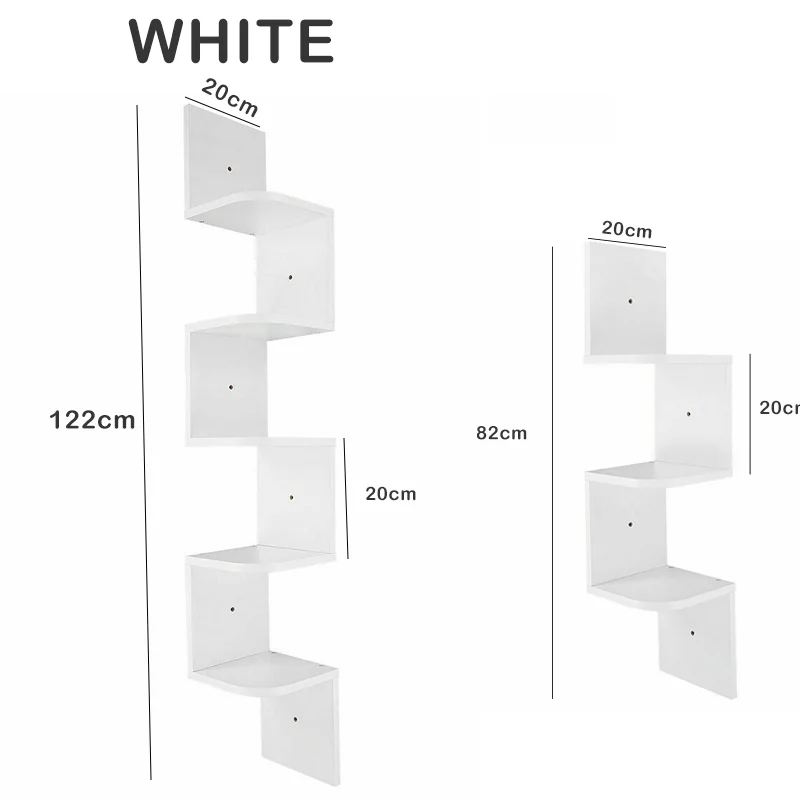 3/5 Layers Corner Storage Shelf Floating Shelves Home Decorations Wall Shelf Corner Bookshelf Kitchen Organizers - Image 6
