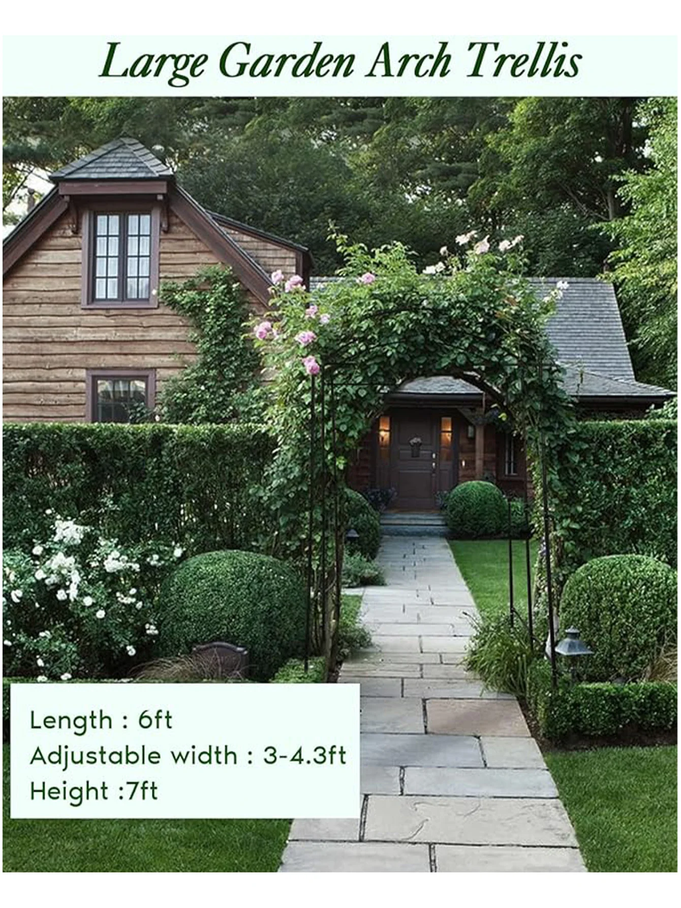 Garden Arch Trellis For Climbing Plants, Support For Flower Vegetable Pea Fruit Vine, Trellis Archway Yard/Garden Outdoor Decora