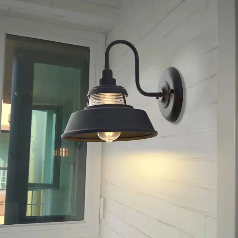 

American Retro Outdoor Waterproof Wall Lamps Industrial Wall Light Balcony Garden Villa Courtyard Outdoor Terrace Aisle Wall