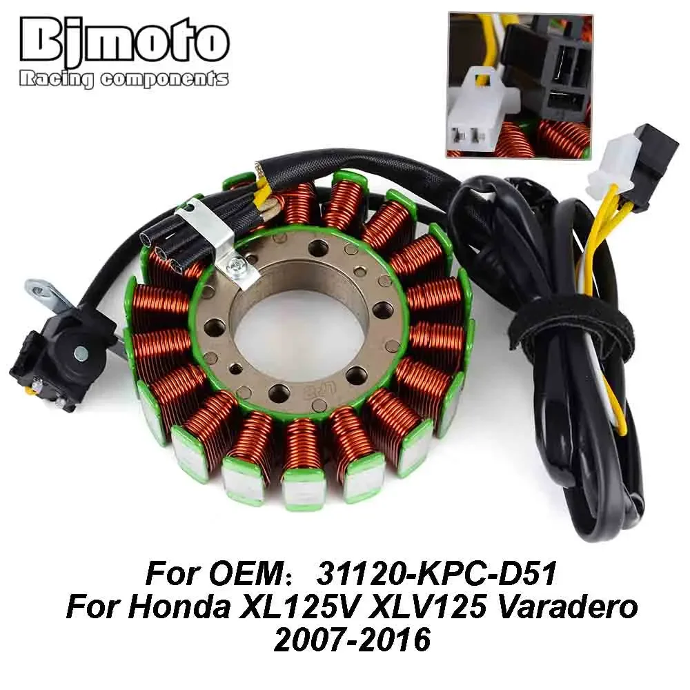 

Motorcycle Magneto Ignition Stator Coil For Honda XL125V XLV125 Varadero 2007-2016 31120-KPC-D51