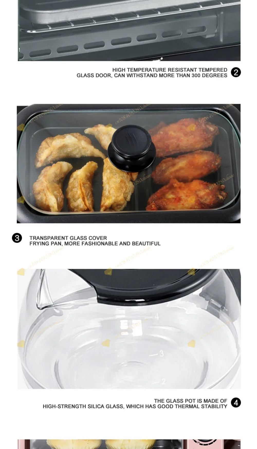 Breakfast machine Household 4-in-1 toaster Electromechanical oven sandwich machi
