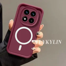 Magnetic Solid Color Soft Silicone Protective Phone Case - Redmi Note 12Pro 4G (1)