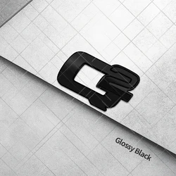 Metal 3D Q4 Q2 Logo Car Styling Steering Wheel Key Letter Emblem Sticker (Q2 Glossy Black)