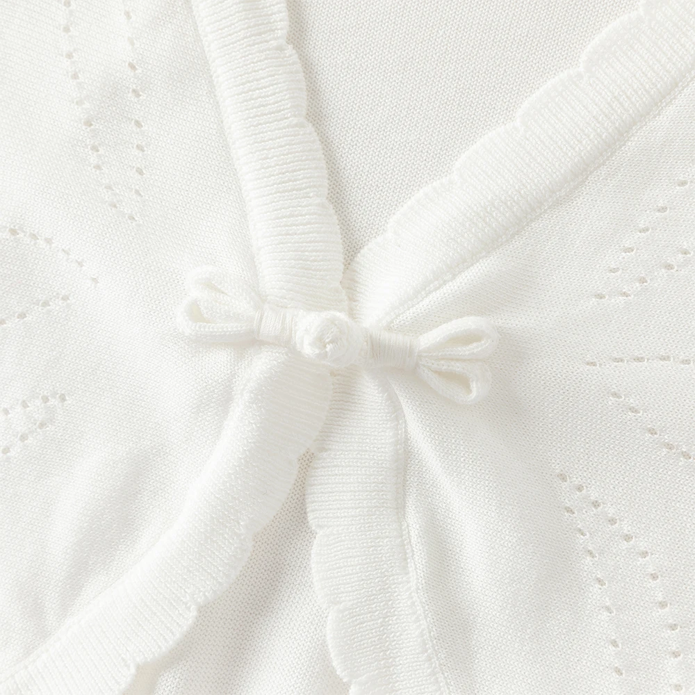 데이브 벨라 여아 스웨터 가디건 베이비 여름 코트 아동복 캐주얼 스웨터 컴포트 화이트 쿨 스윗 아우터웨어 DB2261434