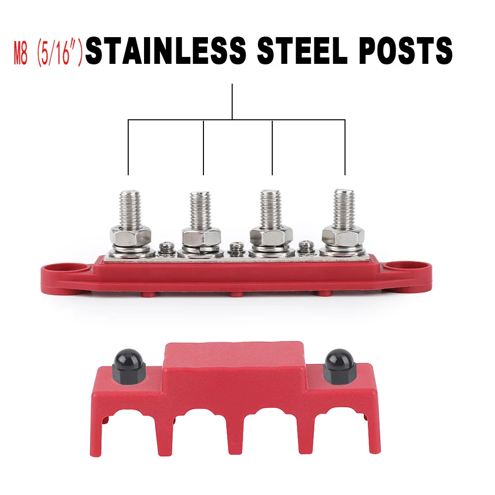 12V Stromverteilerblock 250A abgedeckt-Sammelschiene Klemmenblock