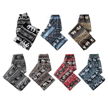 Harem Pants Women High Waist Outfits elephant Thai Casual Clothing Wide Leg Hippie Pants for Lounge Yoga Men 1
