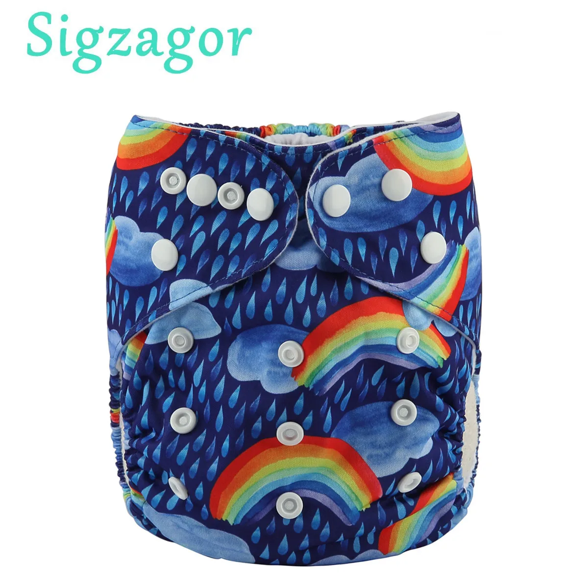 [Sigzagor] Baby-Taschenwindel, wiederverwendbar, waschbar, verstellbar, 3 kg-15 kg, für den Urlaub – Detail 1