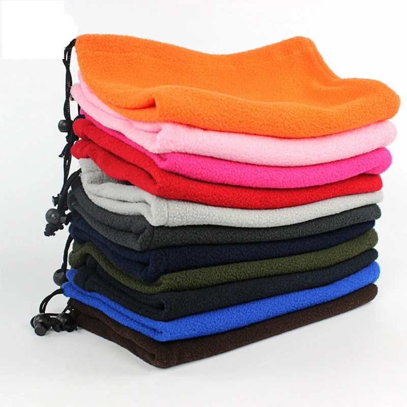 Fleece Scarf Drawstring Fleece Neck Sleeve Scarf Men Bandana Neck Warm Winter Windproof Tube Scarves For Face Snowboard Ski Buff fleece scarf polar fleece scarf bandana neck cover neck tube scarf neck wrap neck gaiter bandana headscarf multifunctional bandana tactical scarf