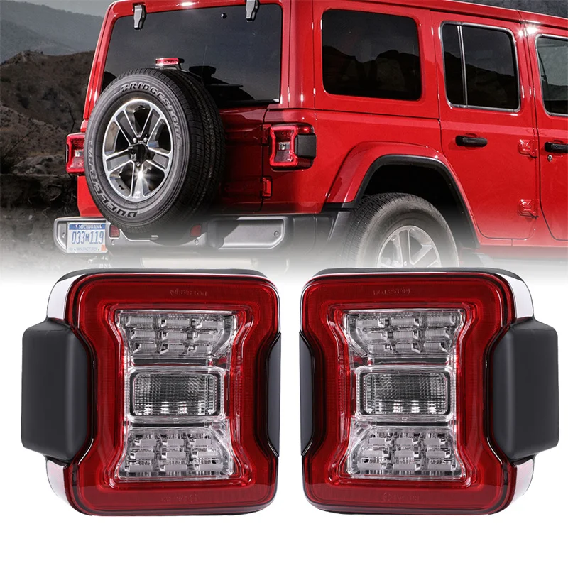 

Новинка для Jeep Wrangler JL 2018 2019, светодиодные задсветильник s, светильник ний бампер, дневные ходовые огни, Европейская и американская версия