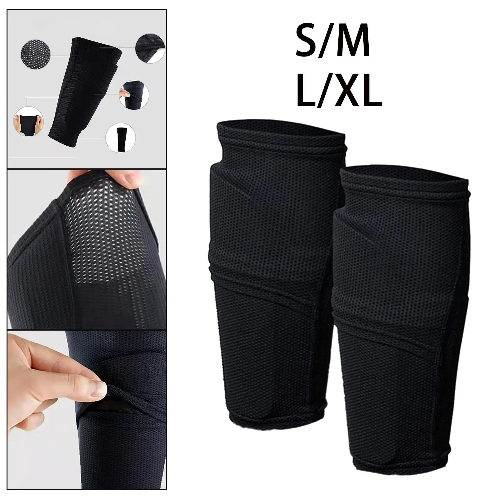 Soccer Shin Guard Socks Warm Cut Soccer Socks for Cycling Kicking Ball Men