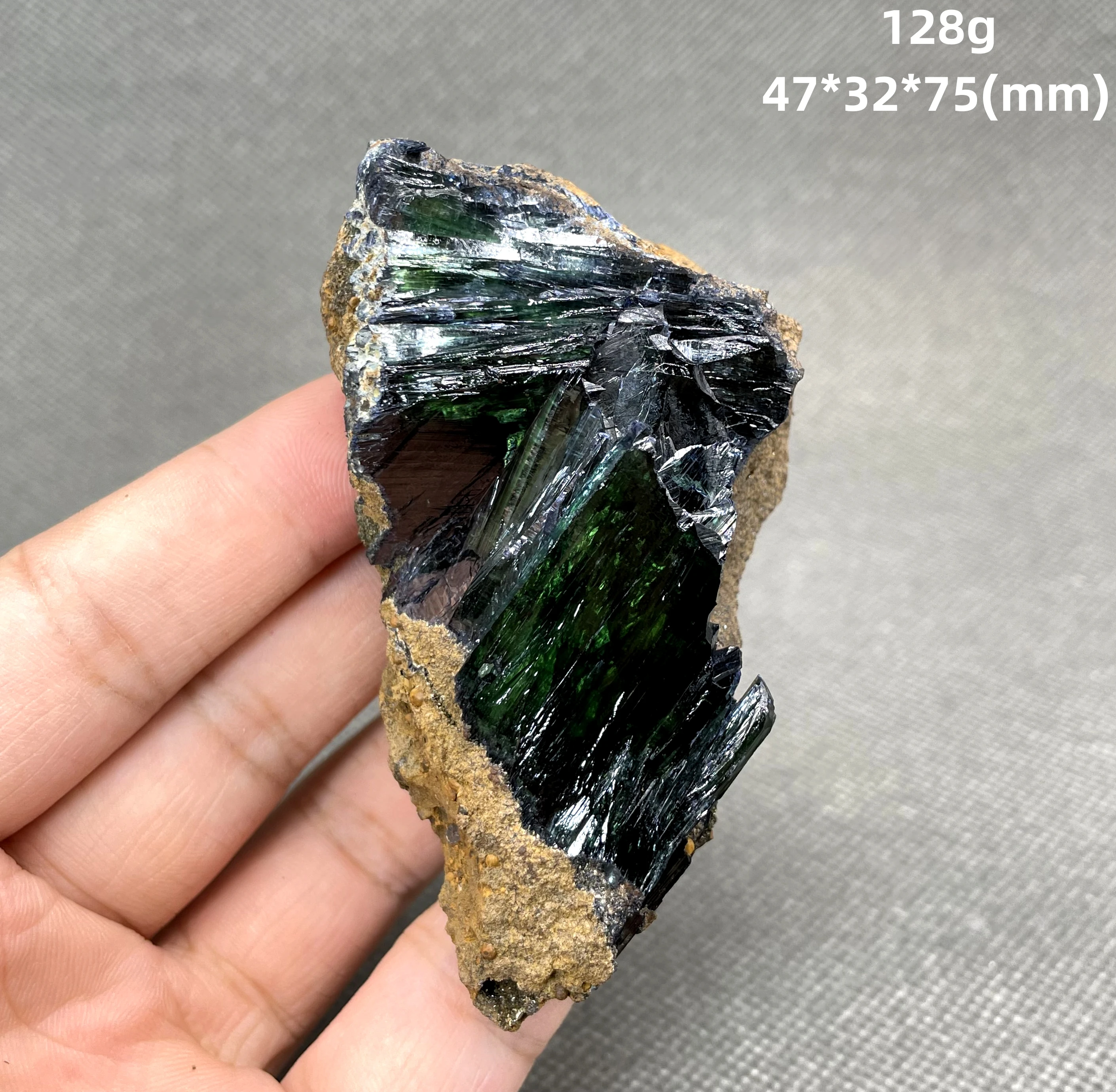 

BEST! 100% natural rare Brazil Vivianite (Blue ironearth) mineral specimen stones and crystals healing crystals