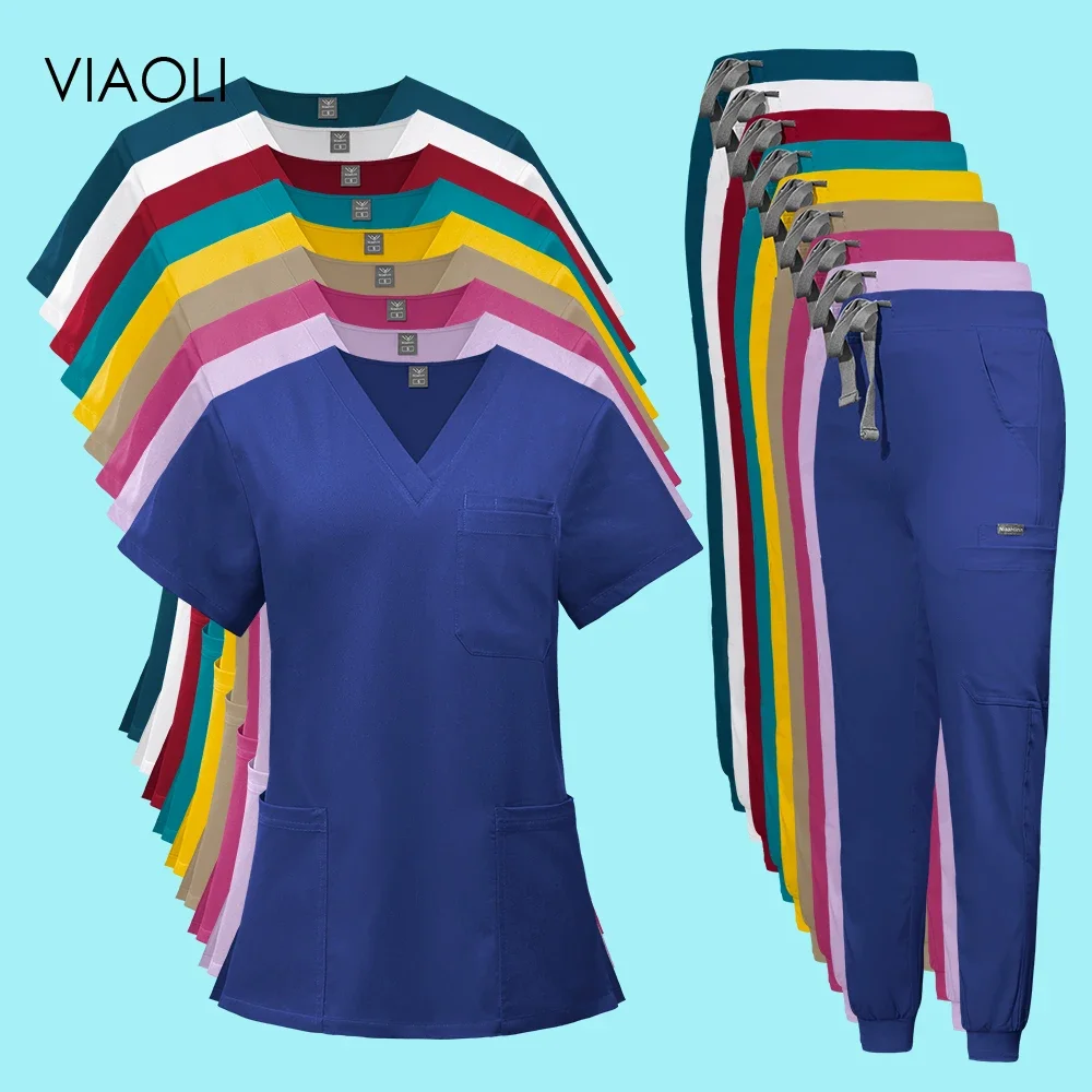 

Scrub Sets Uniform Women Joggers Medical Accessories Doctor Nurse Work Uniform Nursing Cleaning Uniform Dental Scrub Medical Set