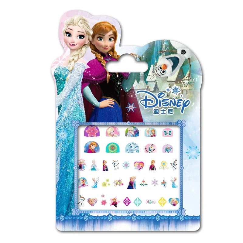 Cartoon toys Frozen Princess Elsa Anna Makeup Nail Stickers Toy Snow White Sophia Mickey Minnie Figure Dolls Kids Cartoon Toys for Girls