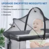 Mosquito Net for Baby Bed Four Seasons Universal Newborn Baby Removable Portable Ventilate Foldable Encrypted Crib Protectors 1