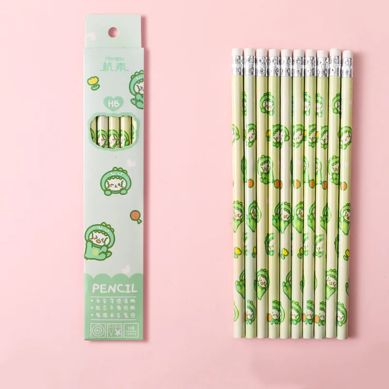 30pcs Kawaii Wood Pencils Cartoon Rilakkuma Pencil With Erasers For School  Stationery Supplies Cute Kids Drawing Pencils 2b Hb - Wooden Lead Pencils -  AliExpress