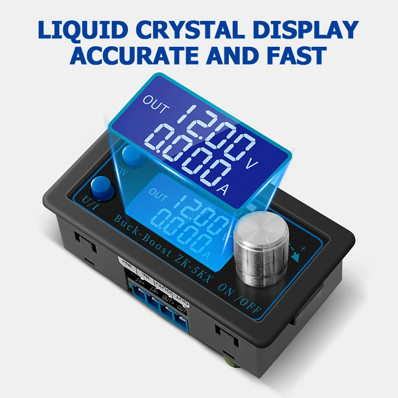 ZK-5KX DC 벅 부스트 컨버터, CC CV 0.6-36V, 5A, 5V, 6V, 12V, 24V, 80W CNC 전원 공급 장치 모듈, 조정 가능한 조정 가능 전원 모듈