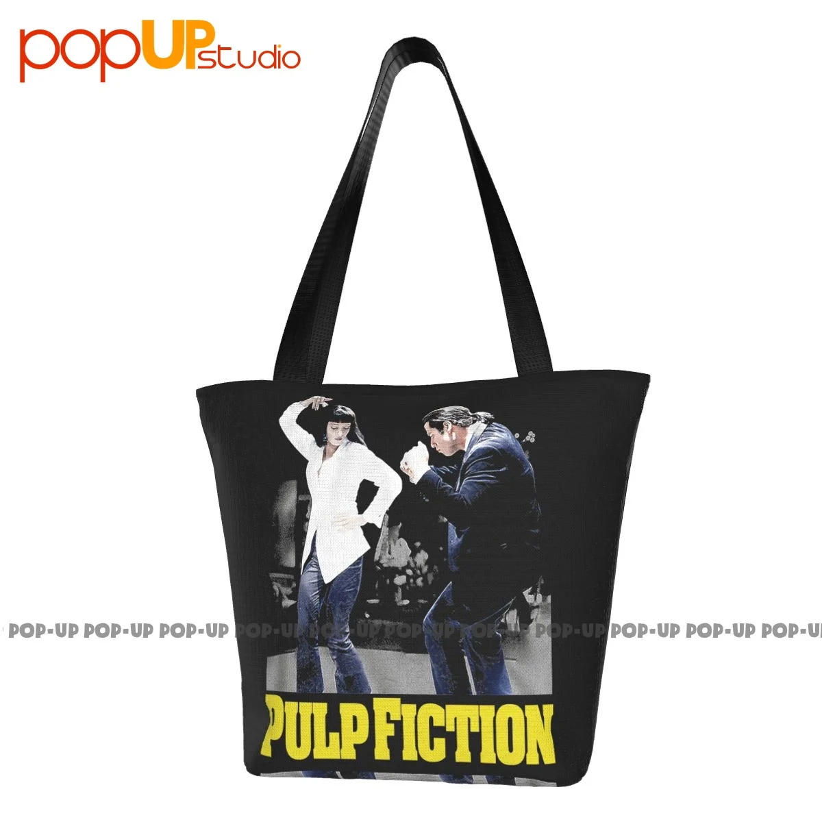 Pulp Fiction Mia Vincent Dancing Tarantino Dance Scene Handbags Divertente Shopping Bag Grocery Bag