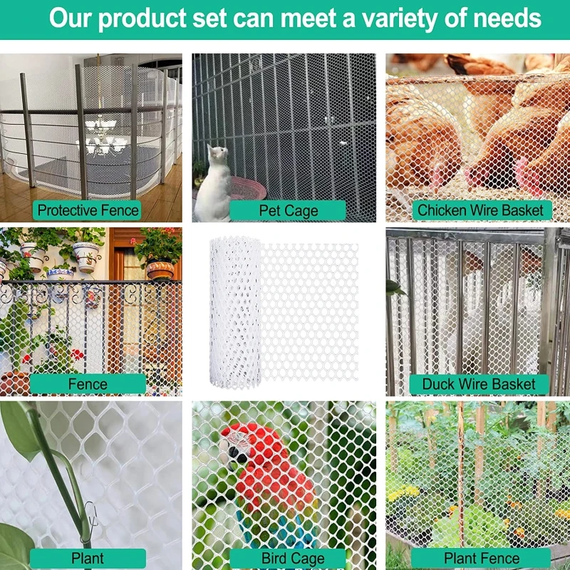 Plastic Chicken Wire Net Fencing Wire Reusable For Plants Garden Farmhouse  - Garden Netting - AliExpress