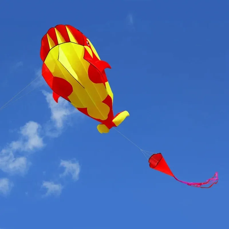 Giant Marine Creature Kite with Long Tail and 100m Line – Soft Single-Line Flying Toy
