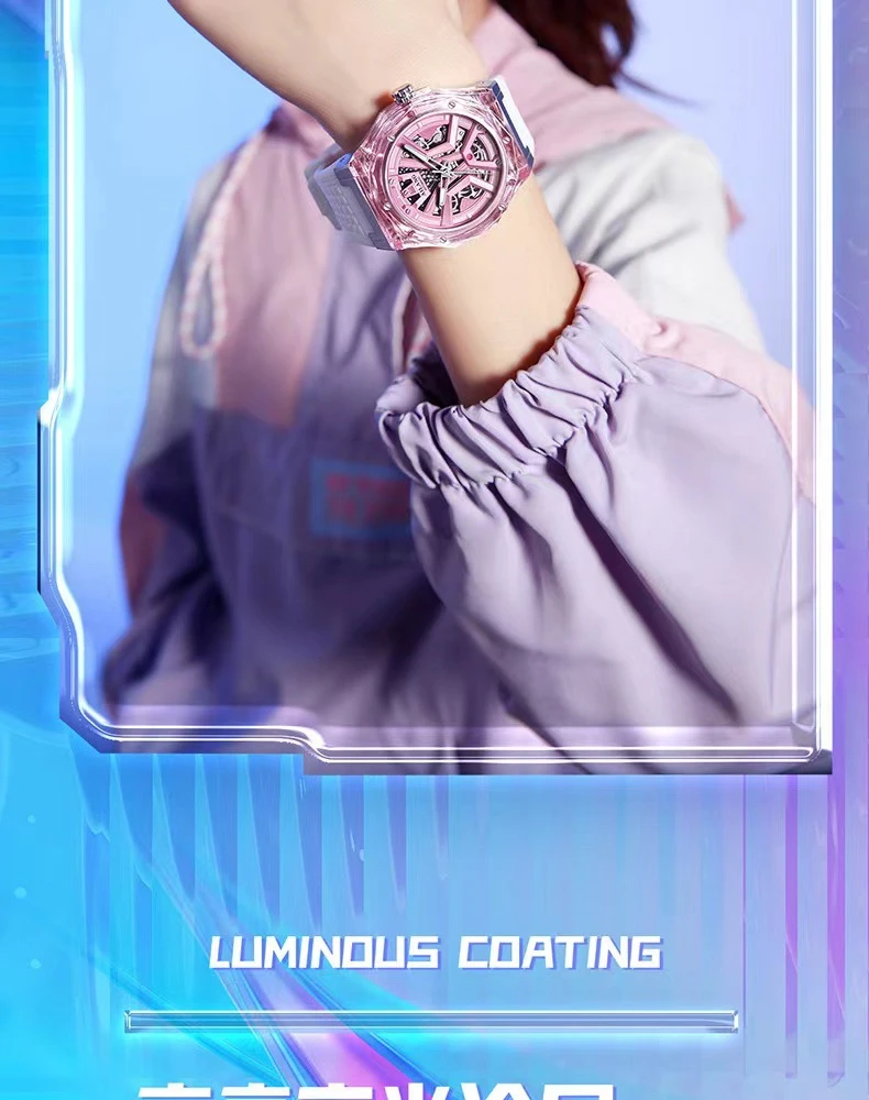 Montre mécanique de sport pour hommes de marque AILANG, bracelet en caoutchouc de luxe, étanche, aiguilles lumineuses, mode squelette, montres automatiques pour hommes_voghion.com