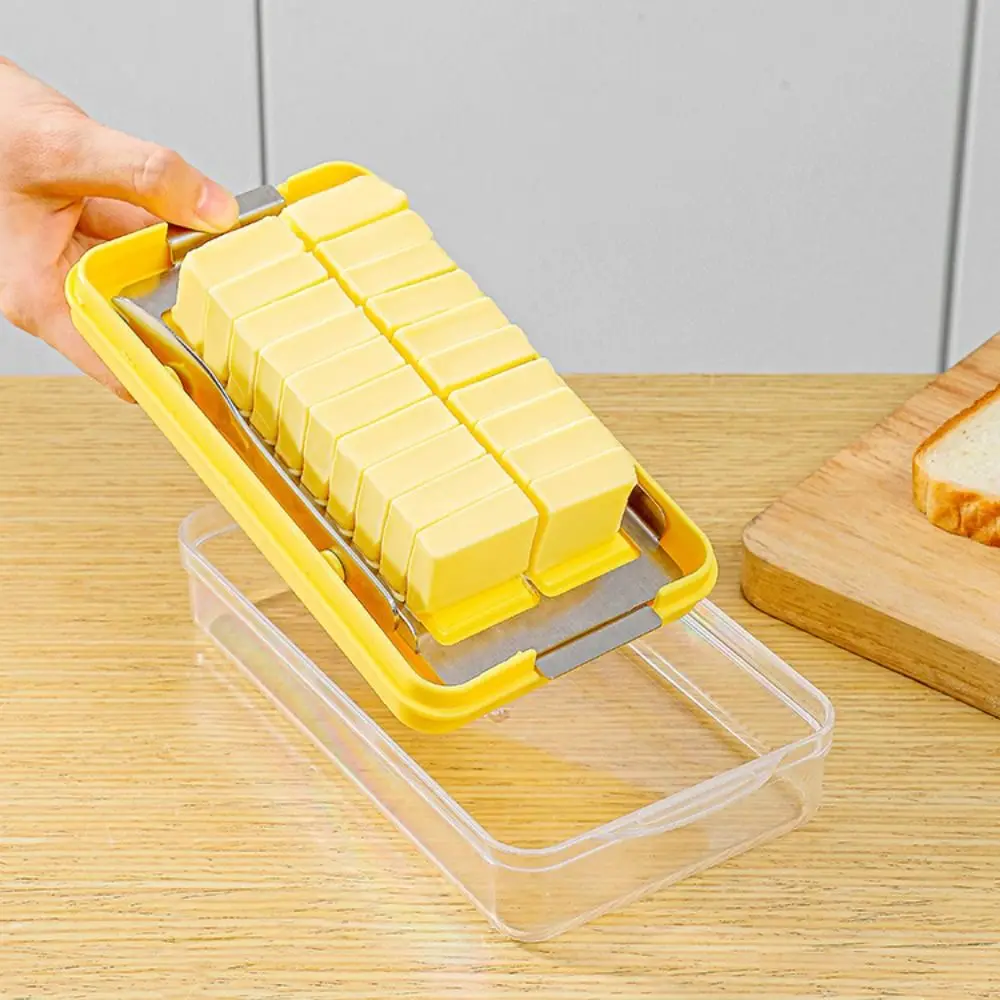 Butter Cheese Cutter Storage Box with Lid Household Kitchen Baking Food Butter Refrigerator Fresh Keeper Container Baking Tool