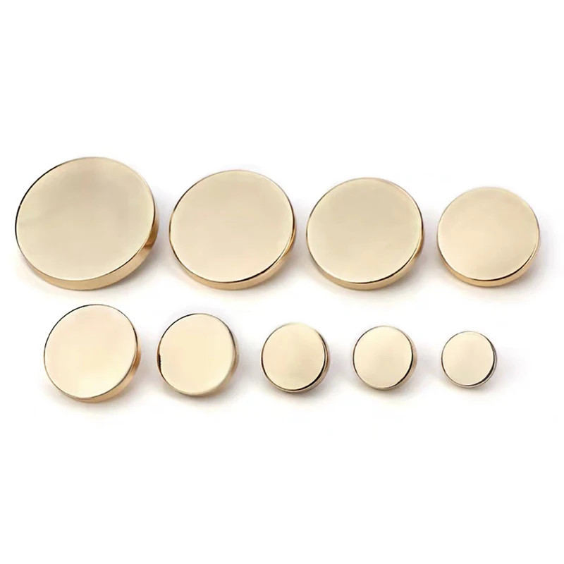 10pcs Golden Metal Shank Sewing Buttons for Craft Alloy Button Clothing DIY Women's Coat Jacket Shirt Accessories Scrapbooking