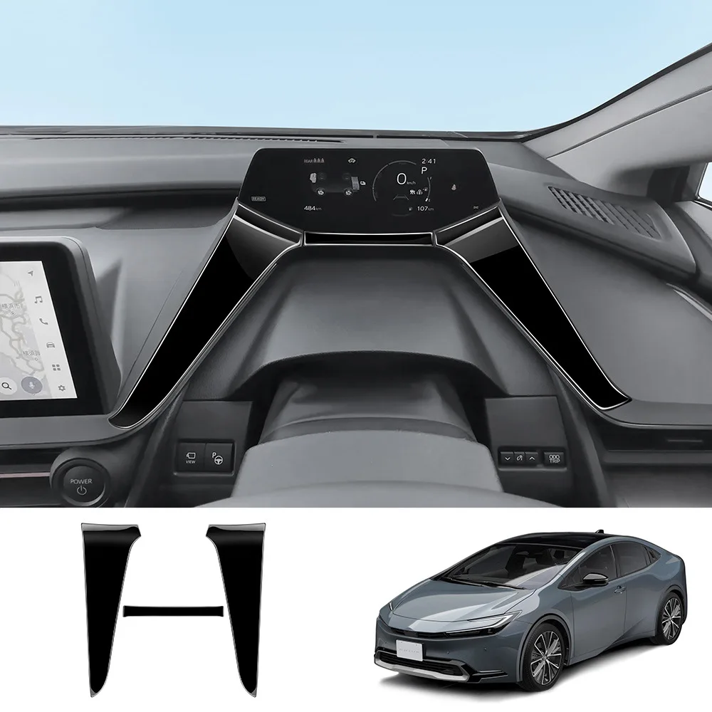 

Stainless Steel Car Dashboard Instrument Decoration Cover Stickers For Toyota Prius 60 2023 Interior Accessory Trim