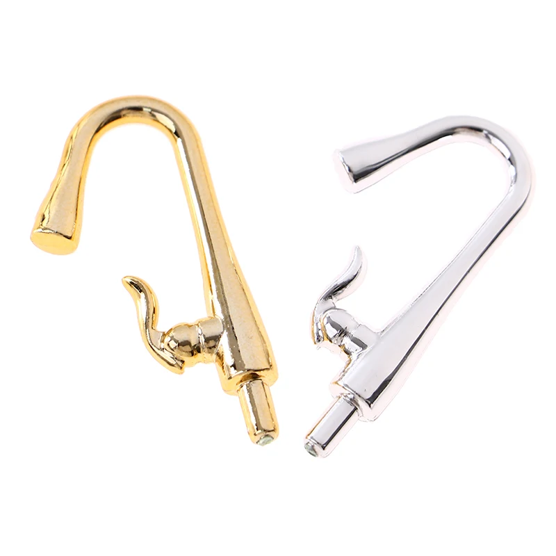 2Pcs/set 1:12 Dollhouse Miniature Bathroom Kitchen Furniture Accessories Faucet Tap Simulation Toys For Doll House Decor 5