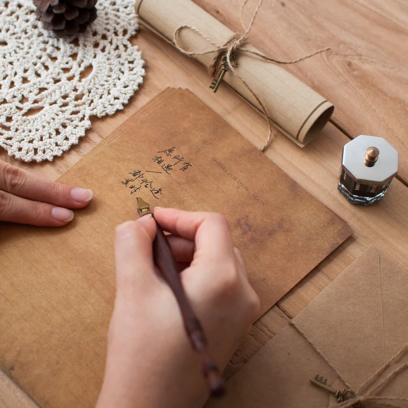 12pcs/set Vintage Paper Envelopes retro Letter Paper Postcard Storage Bag Wedding Invitation Letter Korean Stationery Office kraft paper envelopes mailing envelopes seed storage envelopes