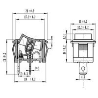 5Pcs/Lot Black Push Button Mini Switch 6A-10A 110V 250V KCD1 2Pin Snap-in On/Off Rocker Switch 5PCS/Lot 21MM*15MM BLACK - Image 6