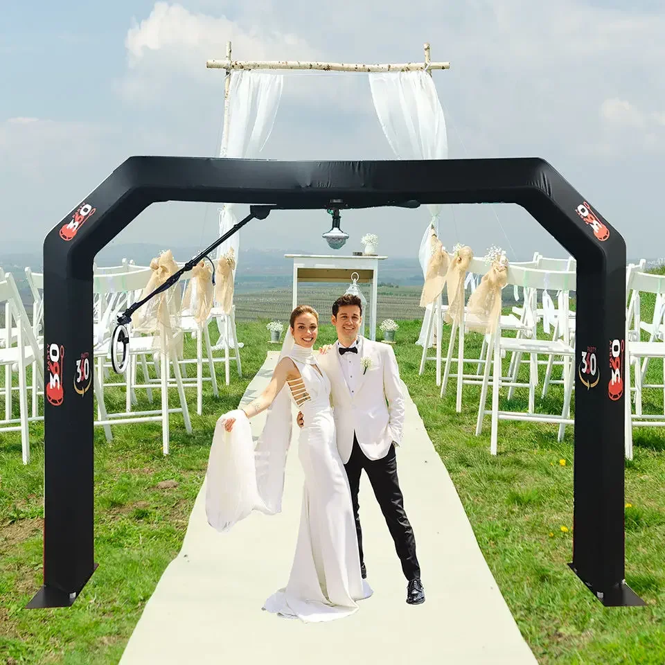 Top Spinner 360 Photo Booth Selfie Automatic Overhead 360 Photo Booth Video Usa Waerhouse WIth Disco Light