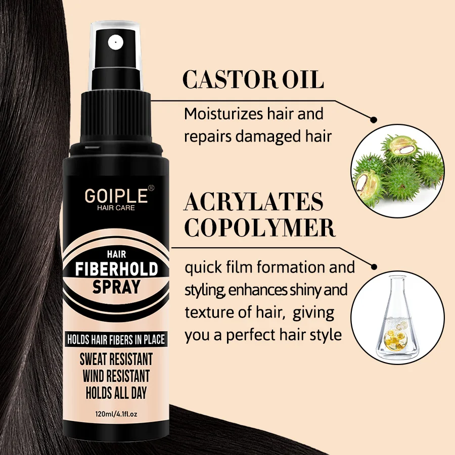 Fiber Hold Spray Hair Building Fibers Powder Hair Thickening Spray for Men and Women hair thickening spray
