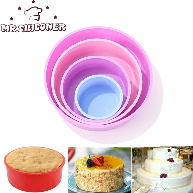 4 6 8 Inch Round Cake Silicone Cheesecake Pan Baking Forms For Pastry  Accessories Tools Food Grade Silicone Mould - AliExpress
