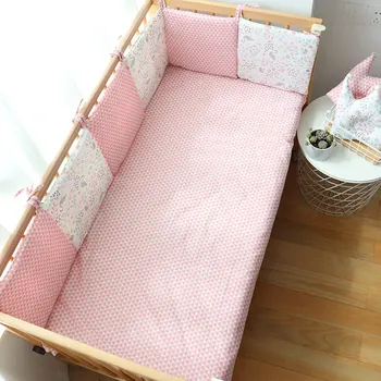 Paracolpi per culla per neonati Protezione per letto morbido e spesso nordico Cuscino per lettino per bambini staccabile per la decorazione della stanza dei bambini Set da 6 pezzi