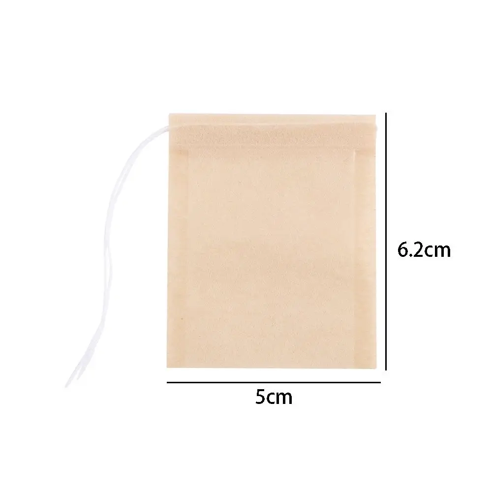 100pcs/lot Tea Bag Filter Paper Bags Heat Seal Teabags Tea Strainer Infuser Wood Drawstring Bag for Herb Loose tea strainer disposable tea bags disposable tea filter bags