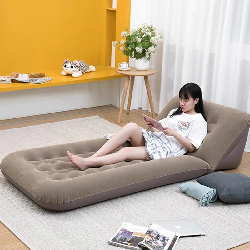 

Single Modern Bed Inflatable Folding Design Floor Camping Bed Portable Sleeping Beach Travel Camas De Casal Outdoor Furniture