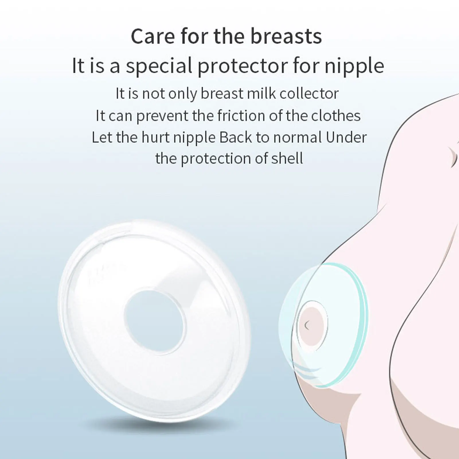 Silicone Wearable Breastmilk Collector For Breastfeeding Collect Baby Feeding Milk Saver Protect Sore Nipples Breastmilk Catcher