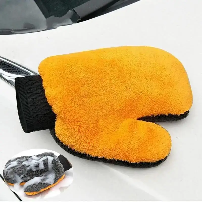 Useful Car Auto Cleaning Glove Towels Motorcycle Soft Washer Brush Care Wash Tool