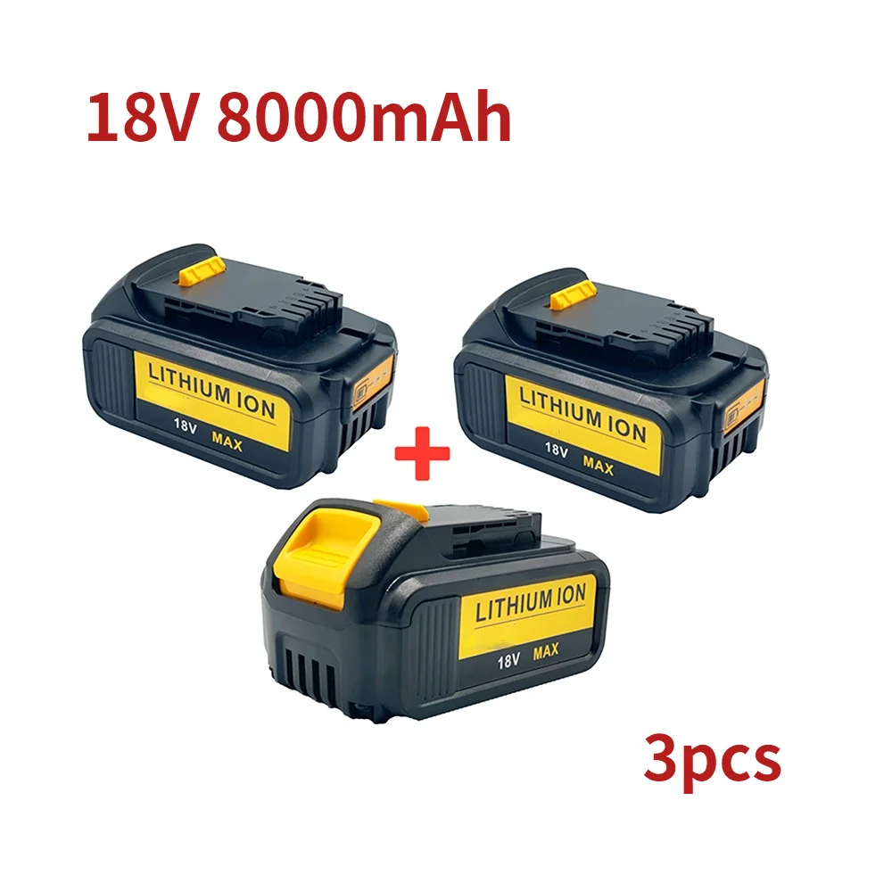 Новый литий-ионный аккумулятор 18 в 8000 мАч DCB180 для DEWALT DCB181 XJ DCB200 DCB201 DCB201-2 DCB204 DCB20 DCB182